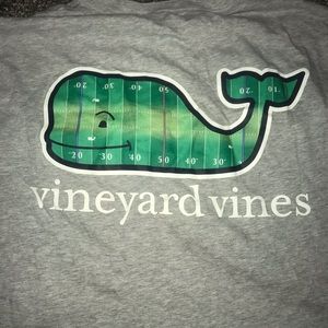 Vineyard Vines football whale long sleeve T-shirt